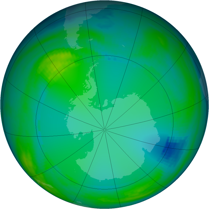 Ozone Map 1986-07-11